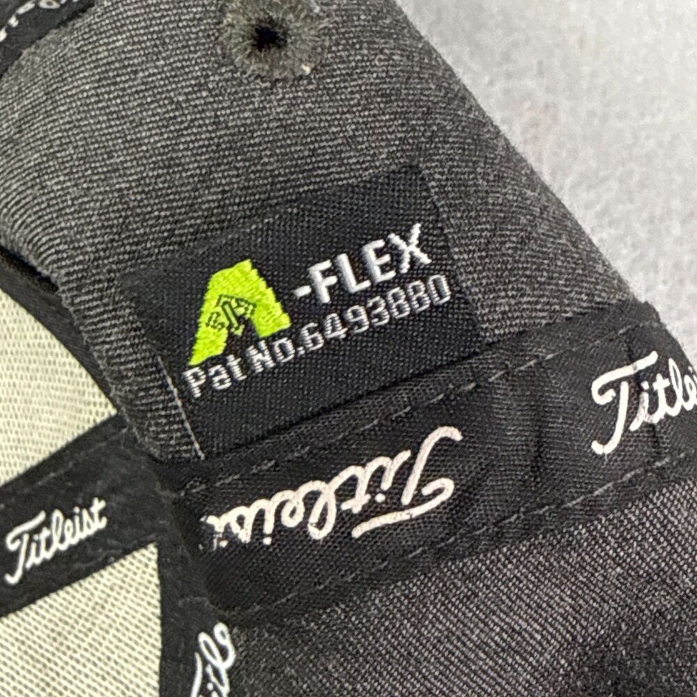 Titleist A-Flex Golf Hat S/M Gray Orange Script Stretch Fit Cap Old Money Preppy - Picture 6 of 6